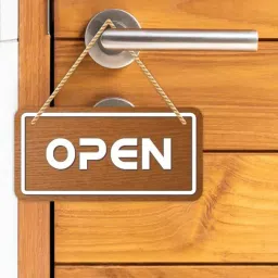 cvanu Double-Sided Open & Close Sign Board Hanging image 1