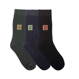 the tie hub Pack of 3 Men Ribbed Mid-Calf Length Socks image 1