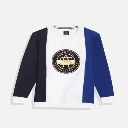 allen solly Boys Colourblock Regular Fit Sweatshirt with Full Sleeves image 1