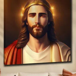 saf Lord Jesus Canvas Framed Wall Art Painting image 1