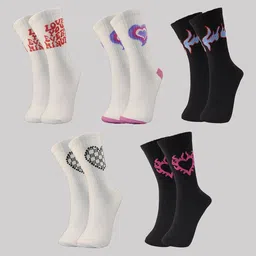 trazo Set of 5 Mid-Calf Length Socks image 1