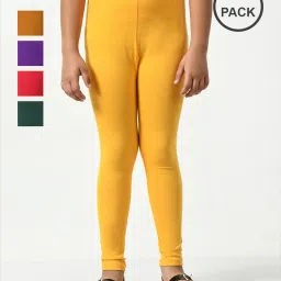kayu Pack of 5 Girls Leggings with Elasticated Waist image 1