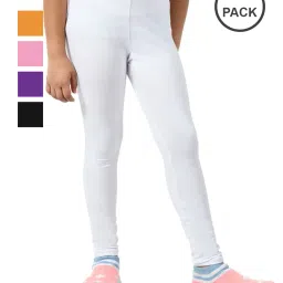 kayu Pack of 5 Girls Leggings with Elasticated Waist image 1