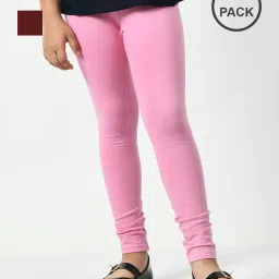 kayu Pack of 2 Girls Leggings with Elasticated Waist image 1