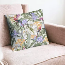 lushlyf Eden's Parrot Velvet Cushion Cover image 1