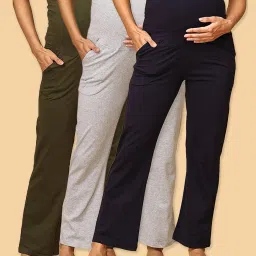 the mom store Women Maternity Track Pants image 1