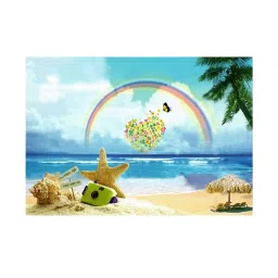 rangoli Beach Print Self-Adhesive Wall Sticker image 1