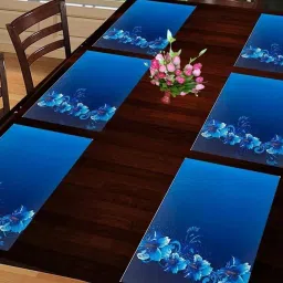 cread craft Set of 6 Floral Print Placemats image 1