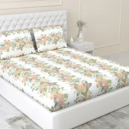haus & kinder Cotton Printed Bedsheet with 2 Pillow Covers image 1