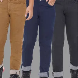 dais Pack Of 3 Boys Slim Jeans with Insert Pockets image 1