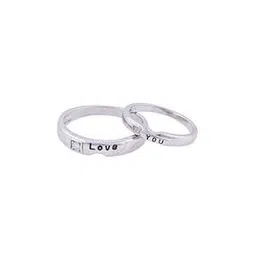 chera His & Her Pure Silver Couples Rings-picture-13