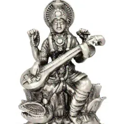bhima jewels Sterling Silver Lord Sarawathi Idol image 1