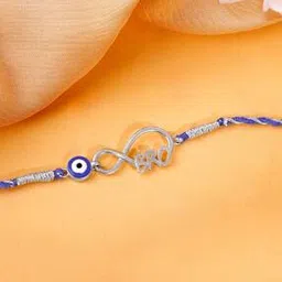 Men Sterling Silver Infinity Evil Eye Rakhi-image-5