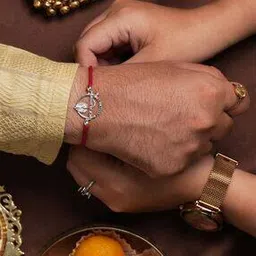 silver chest Men Sterling Silver Flute & Pankh Rakhi-picture-11