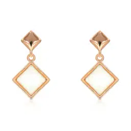 bhima jewels Women Sterling Silver Yellow Gold-Plated Lustre Glow Drop Earrings image 1