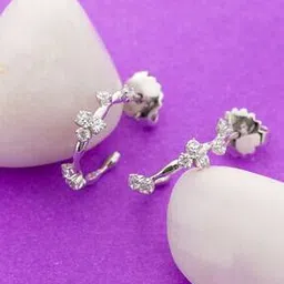 amonroo Women Tree Branch CZ Hoop Earrings-picture-53