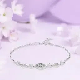 anayra Women Sterling Silver Bracelet with Lobster Clasp-picture-31