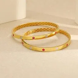 p n gadgil jewellers Women Gold-Plated Classic Bangles-picture-25