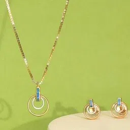 p n gadgil jewellers Women Gold-Plated Classic Necklace Set-picture-11