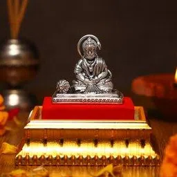 akshat sapphire Pure Silver Hanuman Idol with Acrylic Box-picture-46