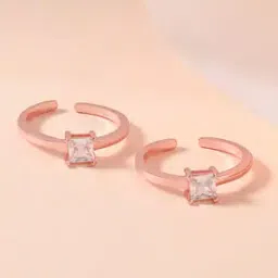 touch925 Women Rose Gold-Toned Toe Rings-picture-12
