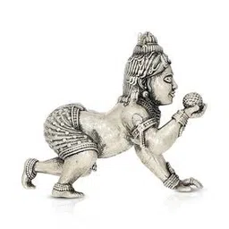 bhima jewels Women Sterling Silver Bala Krishna Engraved Idol-picture-27