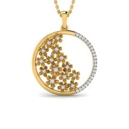 Women Yellow Gold Diamond-Studded Pendant-image-32
