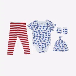 mothercare Whale Print Cotton Bodysuit Set image 1