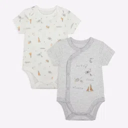 mothercare Pack of 2 Printed Bodysuits image 1