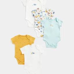mothercare Pack of 5 Printed Bodysuits image 1