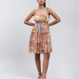 label ritu kumar Margaux Short Tiered Dress image 1