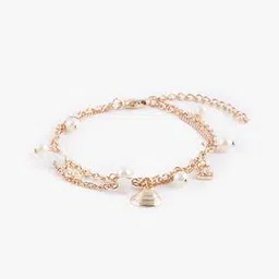 yousta Women Gold-Plated Beaded Link Bracelet-picture-17