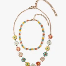 yousta Women Floral Charm Necklace-picture-33