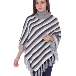 joe hazel Striped Shrug with Fringes image 1