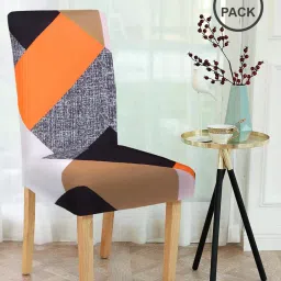 cortina eyelet curtain Pack of 6 Colourblock Chair Cover image 1