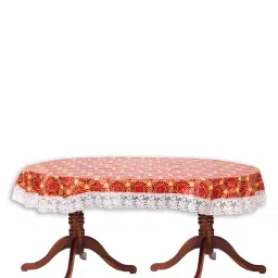 stylista Indian Print Oval Shaped Table Cover image 1