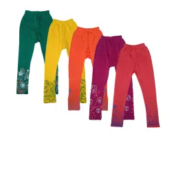 indiweaves Pack of 5 Floral Print Leggings image 1