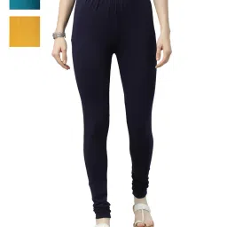 jcss Pack of 3 Solid Churidar Leggings image 1