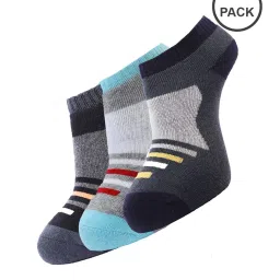 dollar socks Pack of 3 Striped Ankle-Length Socks image 1