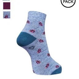 dollar Pack of 3 Knitted Ankle-Length Socks image 1