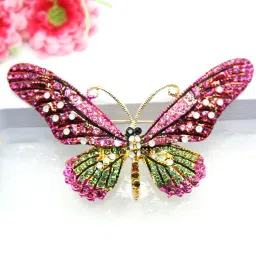 yellow chimes Stone-Studded Butterfly Designed Brooch image 1