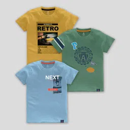 codez Pack of 3 Printed Crew-Neck T-Shirts image 1