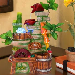 chronikle Resin 4 Steps Waterfall Fountain with LED image 1