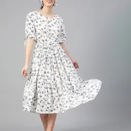 kotty Floral Print Fit & Flare Dress image 1