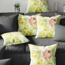 bianca Pack of 5 Printed Square Cushion Covers 16" x 16 " image 1