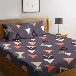 klotthe Set of 2 210 TC King Size Bedsheet with Pillow Covers image 1