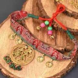 aakriti art creations Handcrafted Tribal Beaded Long Necklace image 1