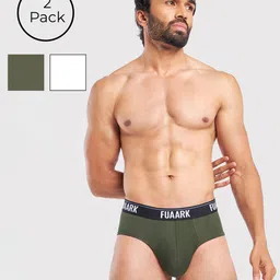 fuaark Pack Of 2 Briefs with Elastic Waist image 1