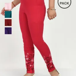 indiweaves Pack of 5 Floral Print Leggings image 1