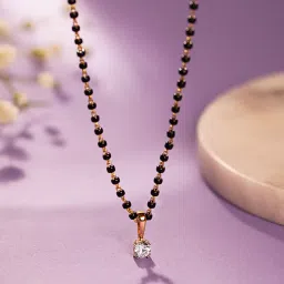 glowzi Gold-Plated American Diamond-Studded Mangalsutra image 1